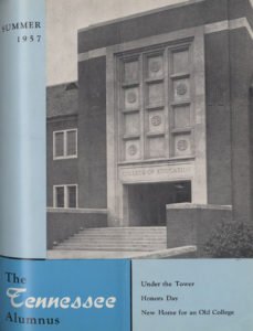 The Tennessee Alumnus Summer 1957 cover.