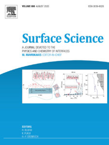 Cover of Surface Science's August 2020 edition.
