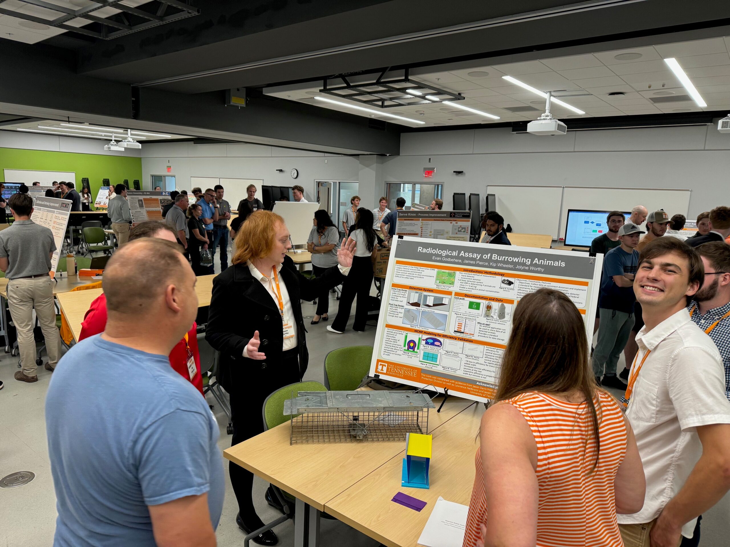 ABA Team presenting their project at the 2024 Senior Design Showcase hosted by the Tickle College of Engineering at the University of Tennessee