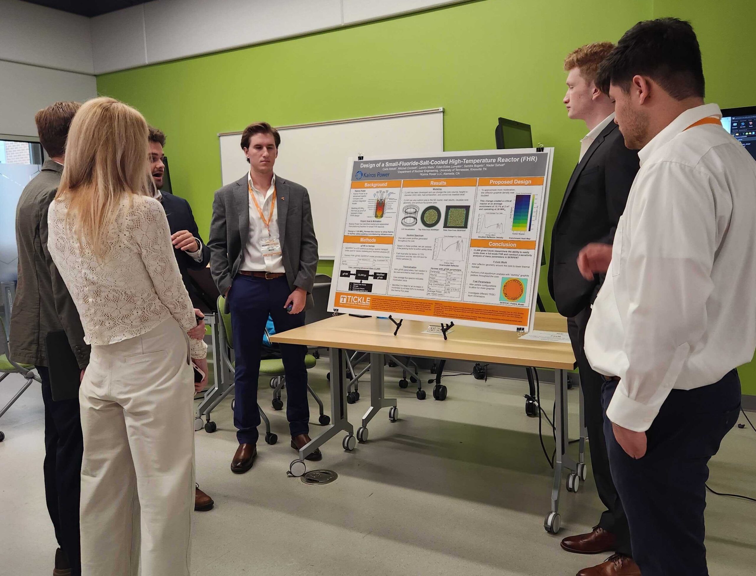 Team FHR showing their Senior Design project to attendees at the 2024 Senior Design Showcase