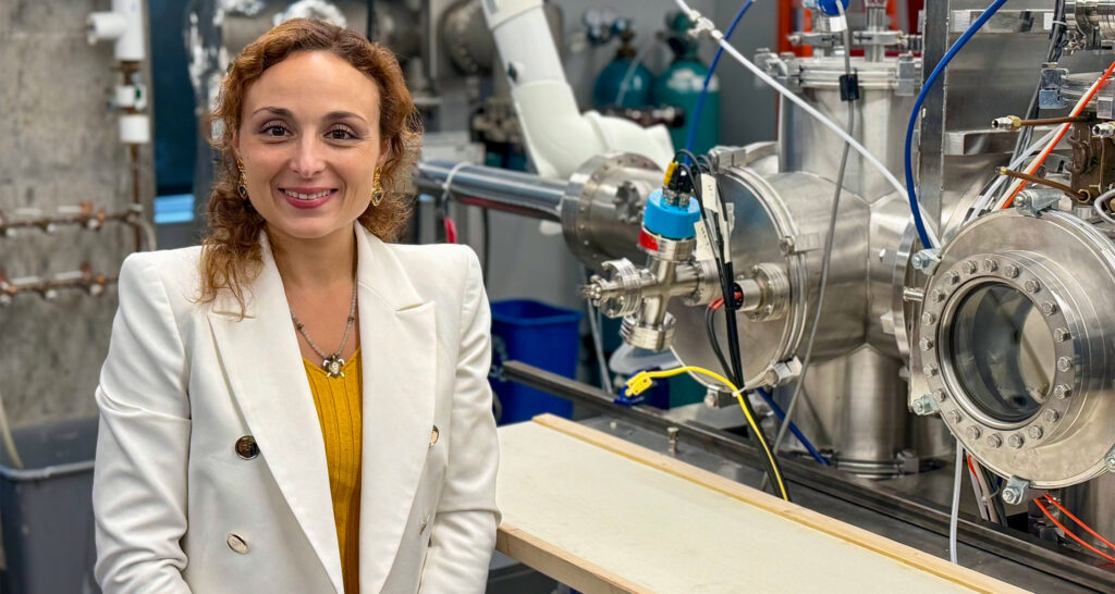Livia Casali inside of a Zeanah Engineering Complex lab